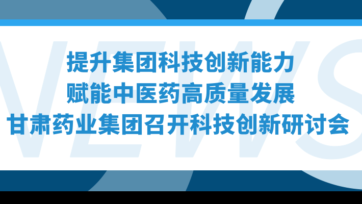 “提升集團(tuán)科技創(chuàng)新能力，賦能中醫(yī)藥高質(zhì)量發(fā)展”—甘肅藥業(yè)集團(tuán)召開科技創(chuàng)新研討會